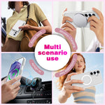 Custodia per telefono ibrida in TPU PC antiurto e magnetica, delicata sulla pelle., For Samsung Galaxy S25+ / S24+ 5G, For Samsung Galaxy S25 Ultra 5G, For Samsung Galaxy S24 FE 5G, For Samsung Galaxy A55 5G