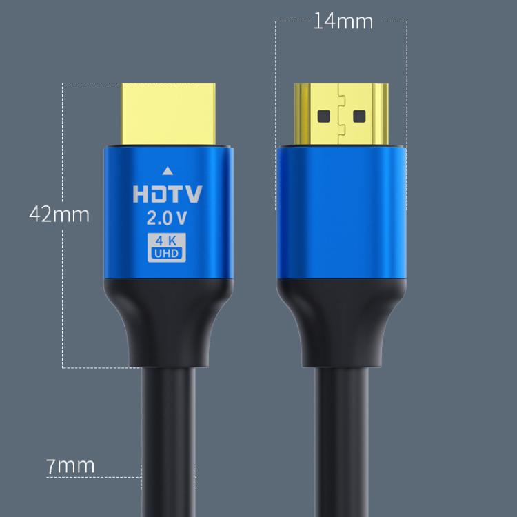 Cavo video HDTV HDMI 2.0 ad alta velocità 4K Ultra HD con connettori placcati in oro., 0.5m, 1m, 1.5m, 2m, 3m, 5m, 10m, 15m, 20m