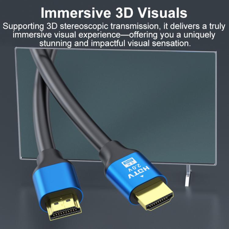 Cavo video HDTV HDMI 2.0 ad alta velocità 4K Ultra HD con connettori placcati in oro., 0.5m, 1m, 1.5m, 2m, 3m, 5m, 10m, 15m, 20m