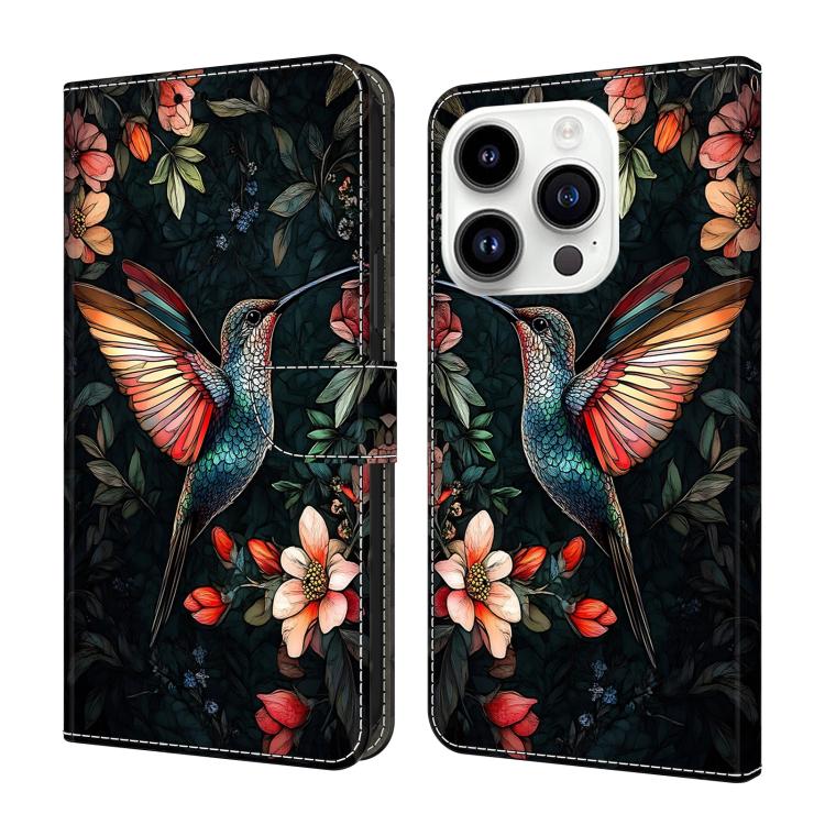 Custodia per telefono in ecopelle con effetto cristallo., For iPhone 16 Pro