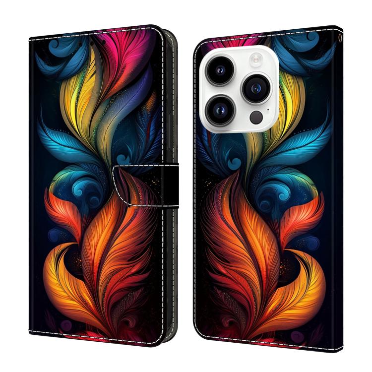 Custodia per telefono in ecopelle con effetto cristallo., For iPhone 15 Pro Max