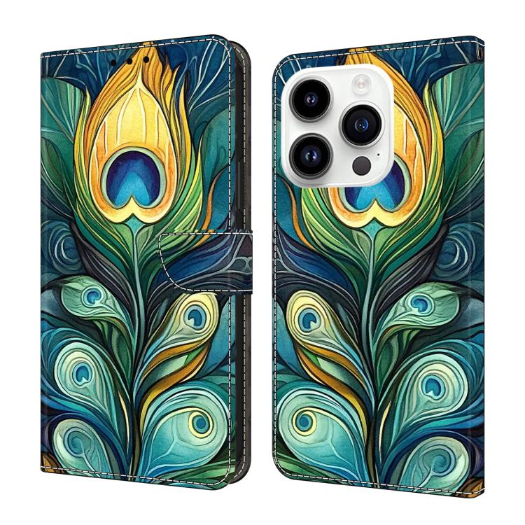 Custodia per telefono in ecopelle con effetto cristallo., For iPhone 15 Pro Max