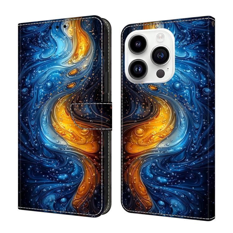 Custodia per telefono in ecopelle con effetto cristallo., For iPhone 15 Pro Max