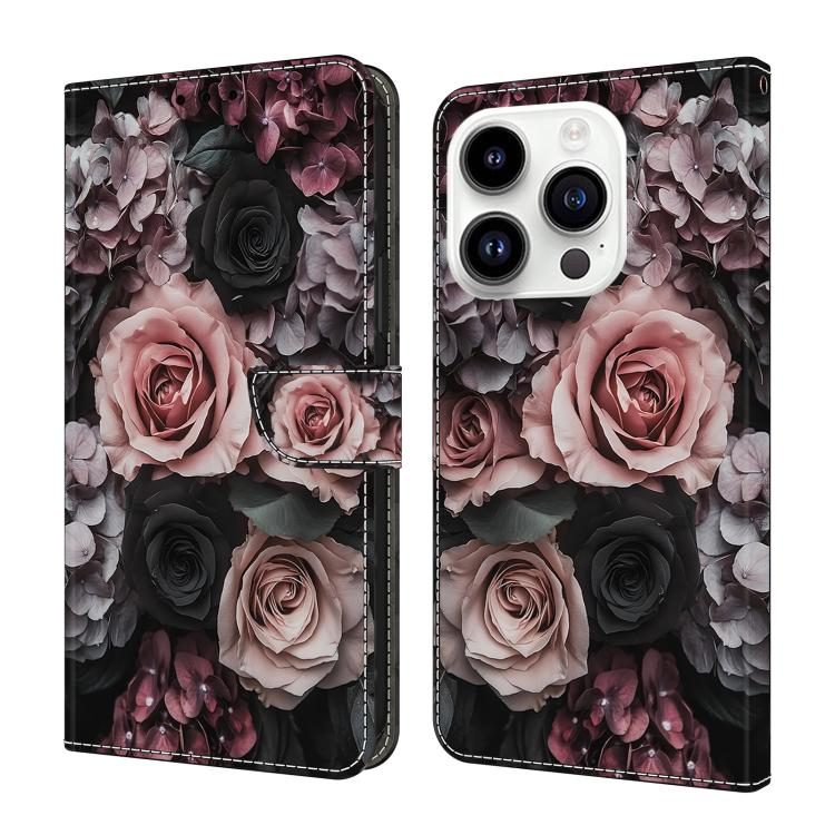 Custodia per telefono in ecopelle con effetto cristallo., For iPhone 15 Pro Max