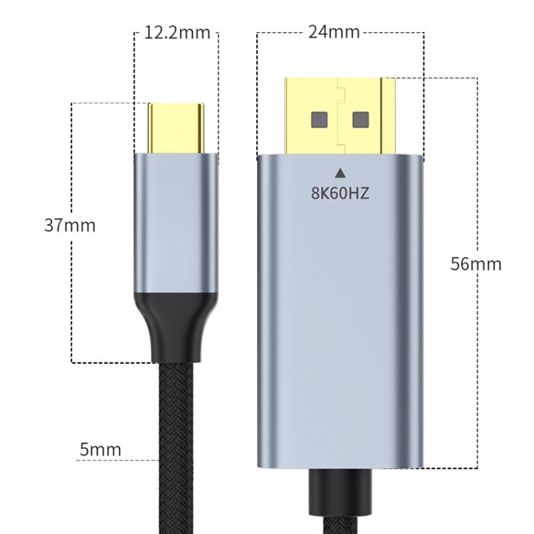 Adattatore video Type-C a DisplayPort 1.4 Ultra HD 8K con cavo in
