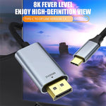 Adattatore video Type-C a DisplayPort 1.4 Ultra HD 8K con cavo in
