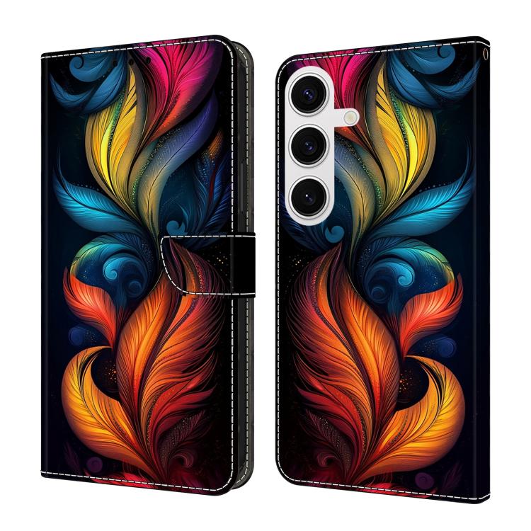 Custodia per telefono in ecopelle con effetto cristallo., For Samsung Galaxy S24 FE 5G