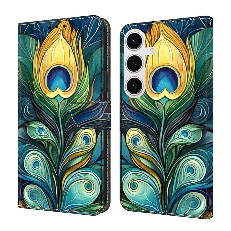 Custodia per telefono in ecopelle con effetto cristallo., For Samsung Galaxy S24 FE 5G