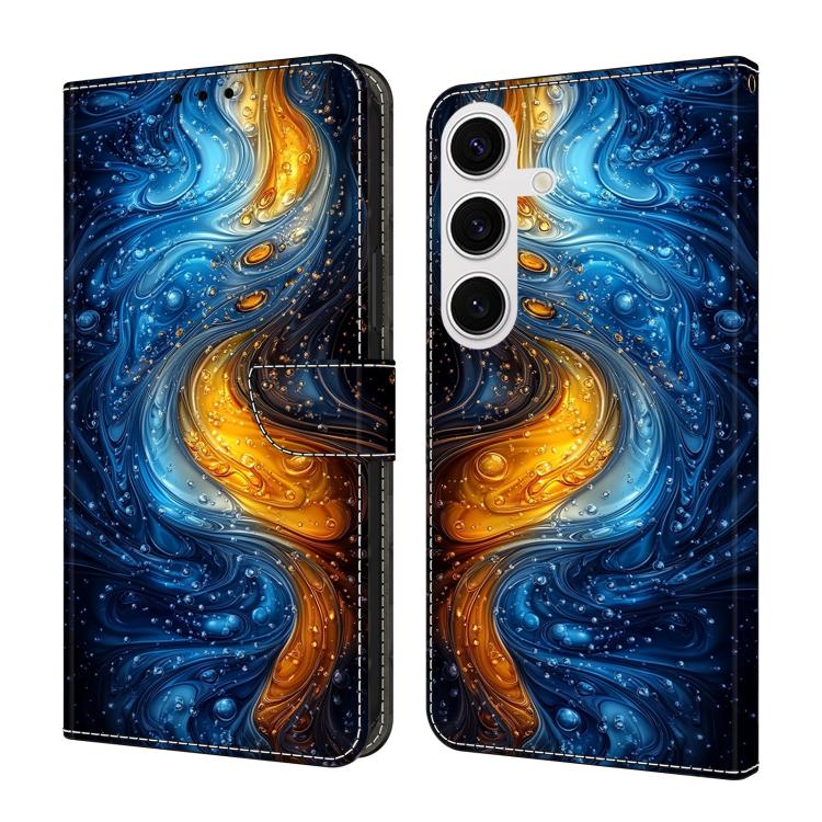 Custodia per telefono in ecopelle con effetto cristallo., For Samsung Galaxy S24 FE 5G
