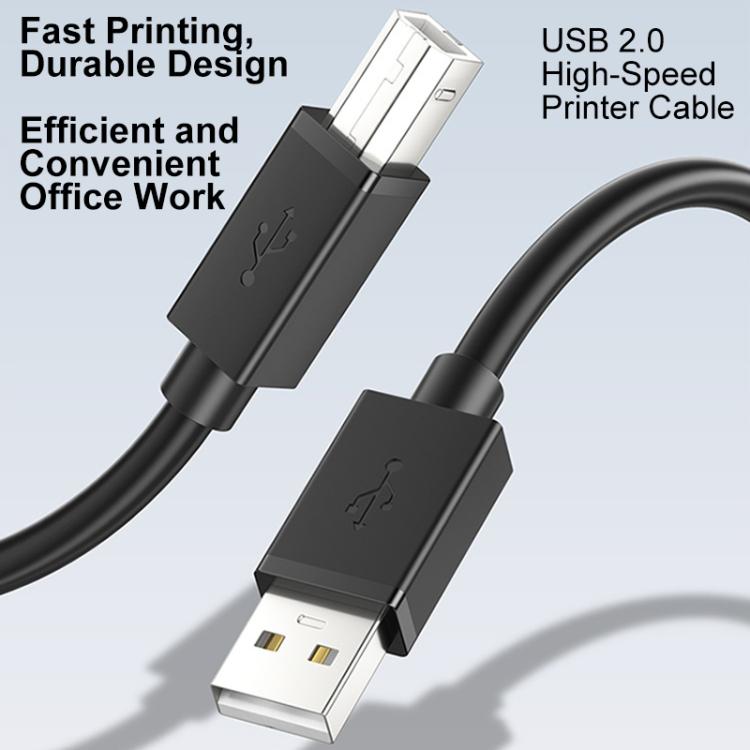 Cavo USB 2.0 ad alta velocità da USB-A a USB-B per stampanti, scanner, stampanti desktop e dispositivi digitali., 0.5m, 1m, 1.5m, 2m, 3m, 5m, 8m, 10m