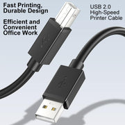 Cavo USB 2.0 ad alta velocità da USB-A a USB-B per stampanti, scanner, stampanti desktop e dispositivi digitali., 0.5m, 1m, 1.5m, 2m, 3m, 5m, 8m, 10m