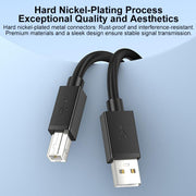 Cavo USB 2.0 ad alta velocità da USB-A a USB-B per stampanti, scanner, stampanti desktop e dispositivi digitali., 0.5m, 1m, 1.5m, 2m, 3m, 5m, 8m, 10m