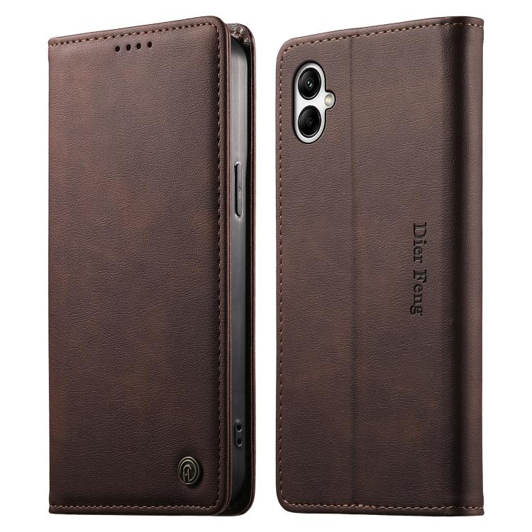 Custodia per telefono Dierfeng in pelle vegana con chiusura magnetica e protezione RFID in metallo., For Samsung Galaxy A55 5G, For Samsung Galaxy A35 5G, For Samsung Galaxy A05, For Samsung Galaxy A05s