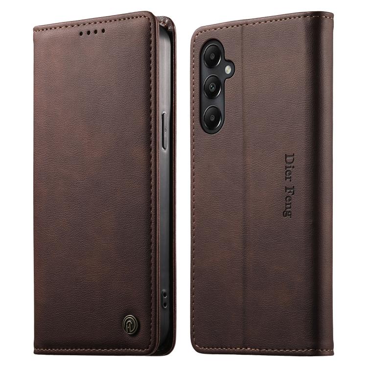 Custodia per telefono Dierfeng in pelle vegana con chiusura magnetica e protezione RFID in metallo., For Samsung Galaxy A55 5G, For Samsung Galaxy A35 5G, For Samsung Galaxy A05, For Samsung Galaxy A05s