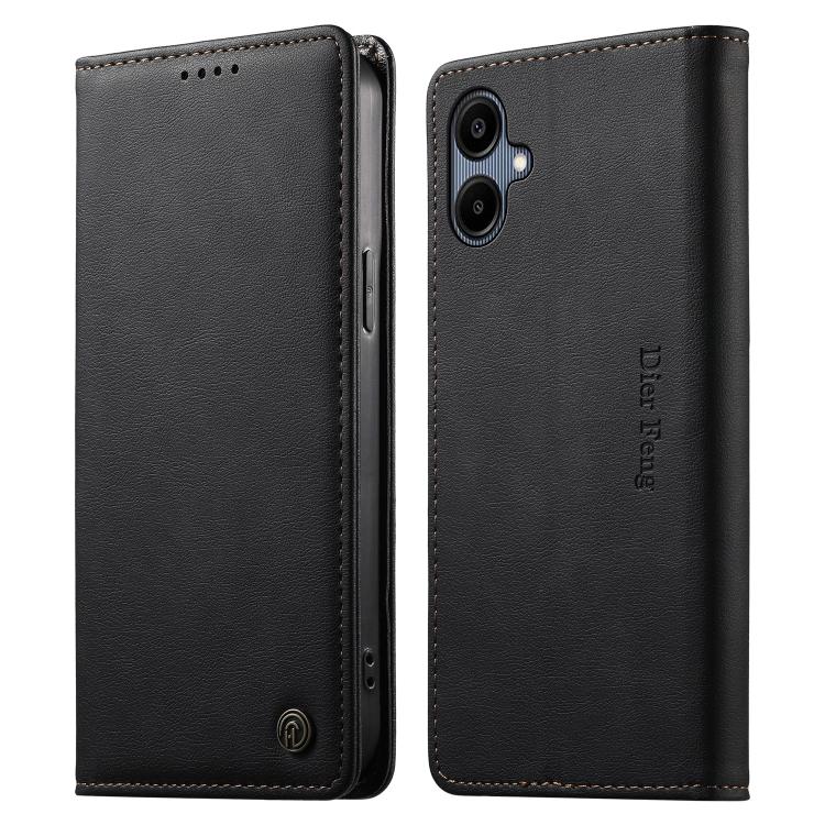 Custodia per telefono Dierfeng in pelle vegana con chiusura magnetica e protezione RFID in metallo., For Samsung Galaxy A06 / A07 4G / 5G, For Samsung Galaxy A56 5G, For Samsung Galaxy A36 5G, For Samsung Galaxy A15 4G / 5G