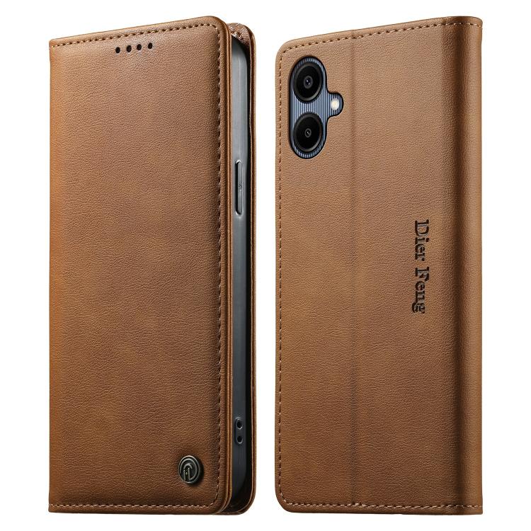 Custodia per telefono Dierfeng in pelle vegana con chiusura magnetica e protezione RFID in metallo., For Samsung Galaxy A06 / A07 4G / 5G, For Samsung Galaxy A56 5G, For Samsung Galaxy A36 5G, For Samsung Galaxy A15 4G / 5G