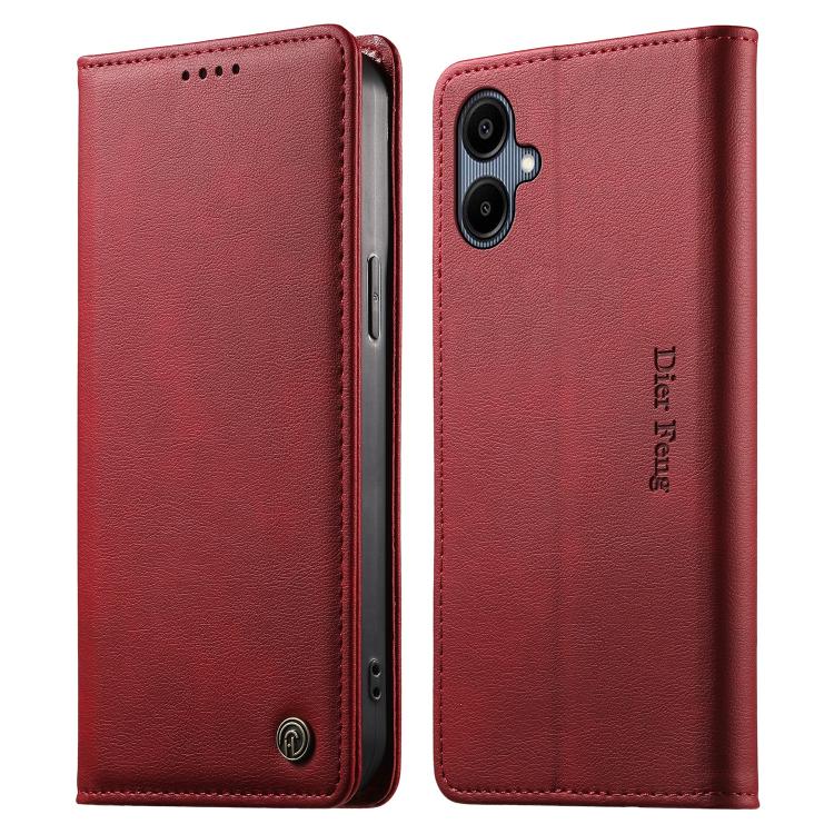 Custodia per telefono Dierfeng in pelle vegana con chiusura magnetica e protezione RFID in metallo., For Samsung Galaxy A06 / A07 4G / 5G, For Samsung Galaxy A56 5G, For Samsung Galaxy A36 5G, For Samsung Galaxy A15 4G / 5G