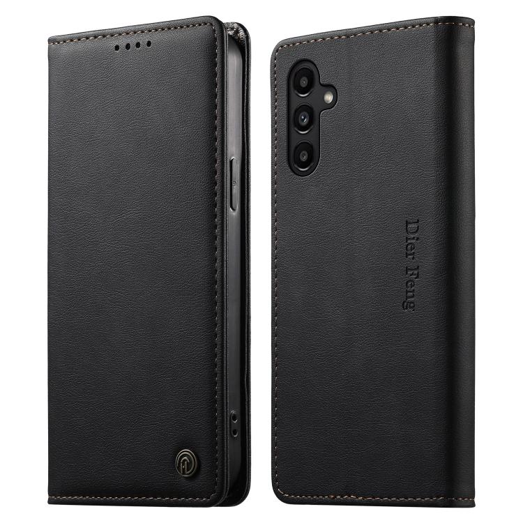 Custodia per telefono Dierfeng in pelle vegana con chiusura magnetica e protezione RFID in metallo., For Samsung Galaxy A25 5G Global, For Samsung Galaxy A24 4G, For Samsung Galaxy A14 4G / 5G, For Samsung Galaxy A34 5G