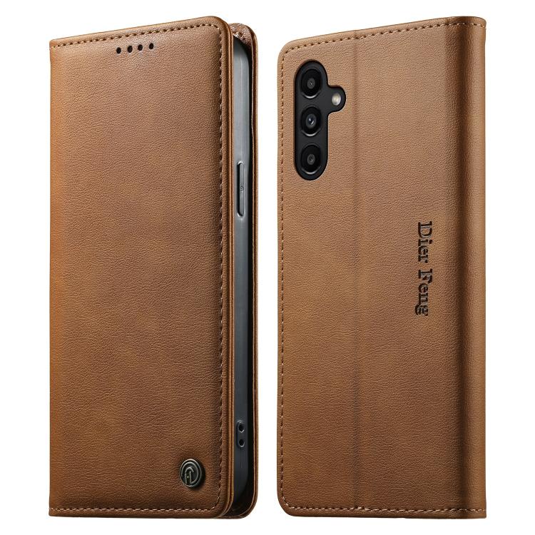 Custodia per telefono Dierfeng in pelle vegana con chiusura magnetica e protezione RFID in metallo., For Samsung Galaxy A25 5G Global, For Samsung Galaxy A24 4G, For Samsung Galaxy A14 4G / 5G, For Samsung Galaxy A34 5G