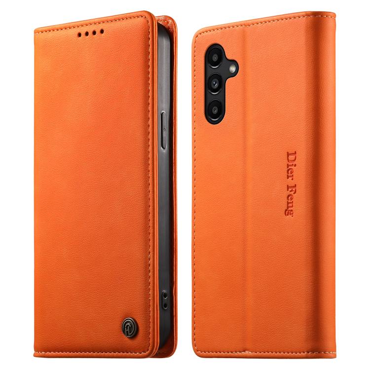 Custodia per telefono Dierfeng in pelle vegana con chiusura magnetica e protezione RFID in metallo., For Samsung Galaxy A06 / A07 4G / 5G, For Samsung Galaxy A56 5G, For Samsung Galaxy A36 5G, For Samsung Galaxy A15 4G / 5G