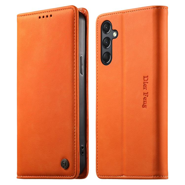 Custodia per telefono Dierfeng in pelle vegana con chiusura magnetica e protezione RFID in metallo., For Samsung Galaxy A25 5G Global, For Samsung Galaxy A24 4G, For Samsung Galaxy A14 4G / 5G, For Samsung Galaxy A34 5G