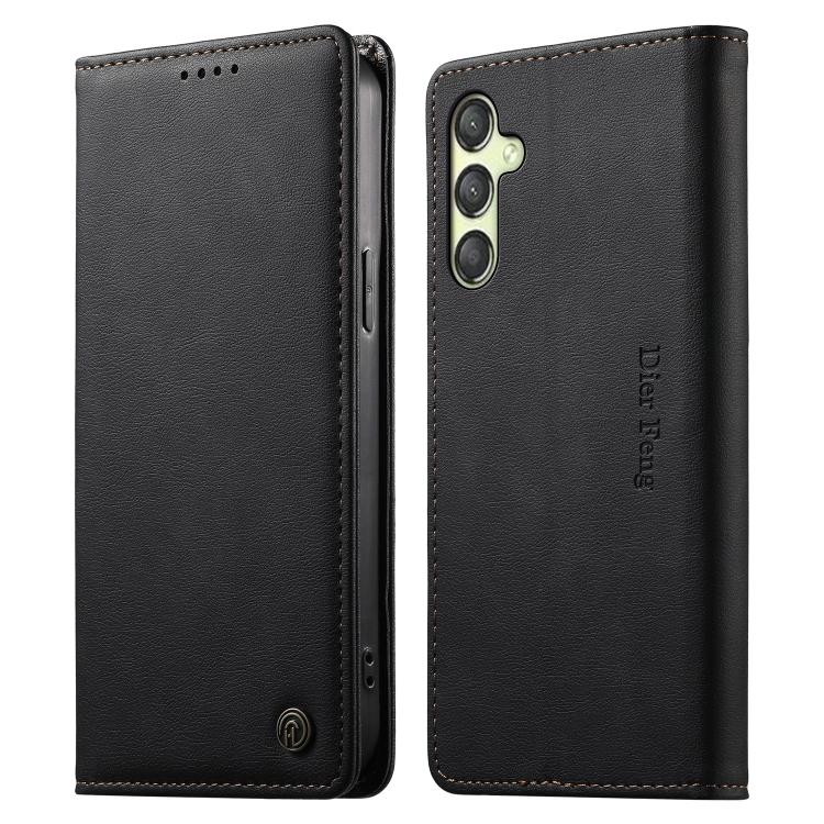 Custodia per telefono Dierfeng in pelle vegana con chiusura magnetica e protezione RFID in metallo., For Samsung Galaxy A25 5G Global, For Samsung Galaxy A24 4G, For Samsung Galaxy A14 4G / 5G, For Samsung Galaxy A34 5G