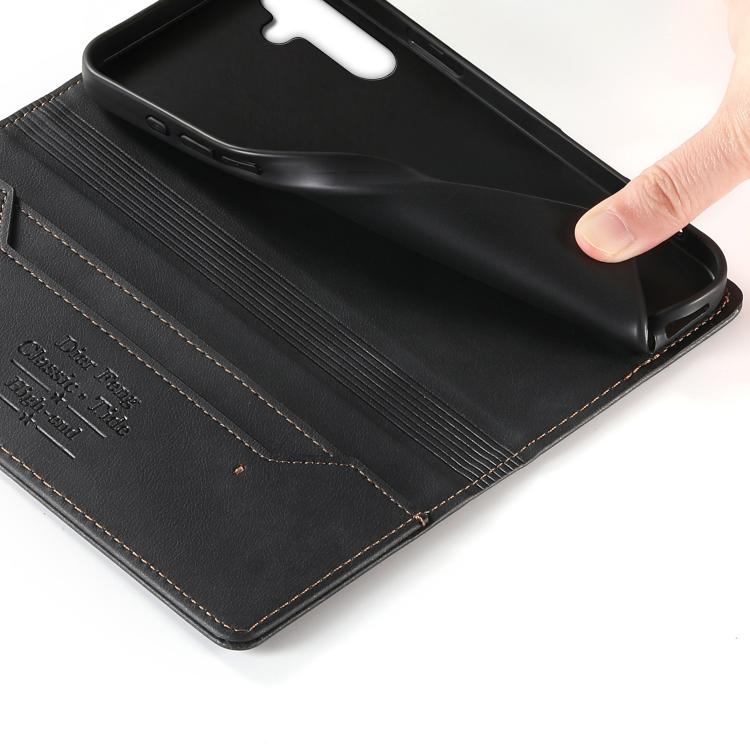 Custodia per telefono Dierfeng in pelle vegana con chiusura magnetica e protezione RFID in metallo., For Samsung Galaxy A25 5G Global, For Samsung Galaxy A24 4G, For Samsung Galaxy A14 4G / 5G, For Samsung Galaxy A34 5G