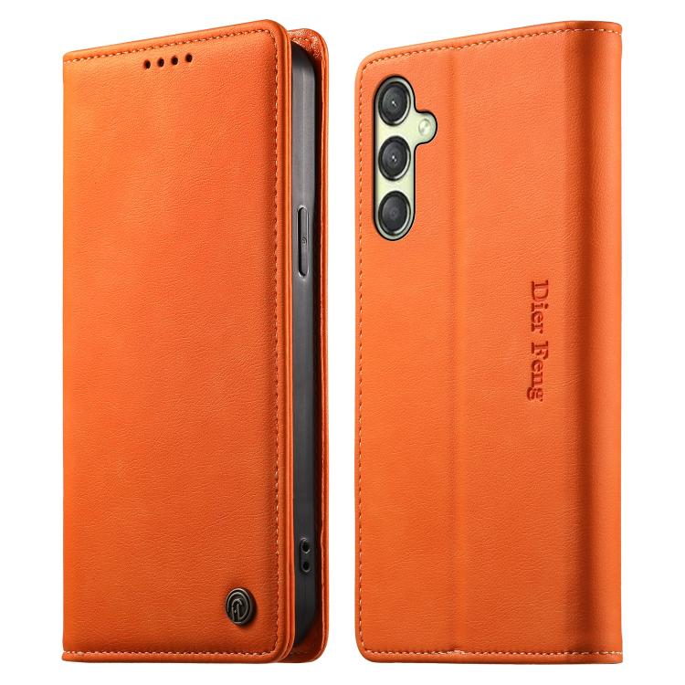 Custodia per telefono Dierfeng in pelle vegana con chiusura magnetica e protezione RFID in metallo., For Samsung Galaxy A25 5G Global, For Samsung Galaxy A24 4G, For Samsung Galaxy A14 4G / 5G, For Samsung Galaxy A34 5G