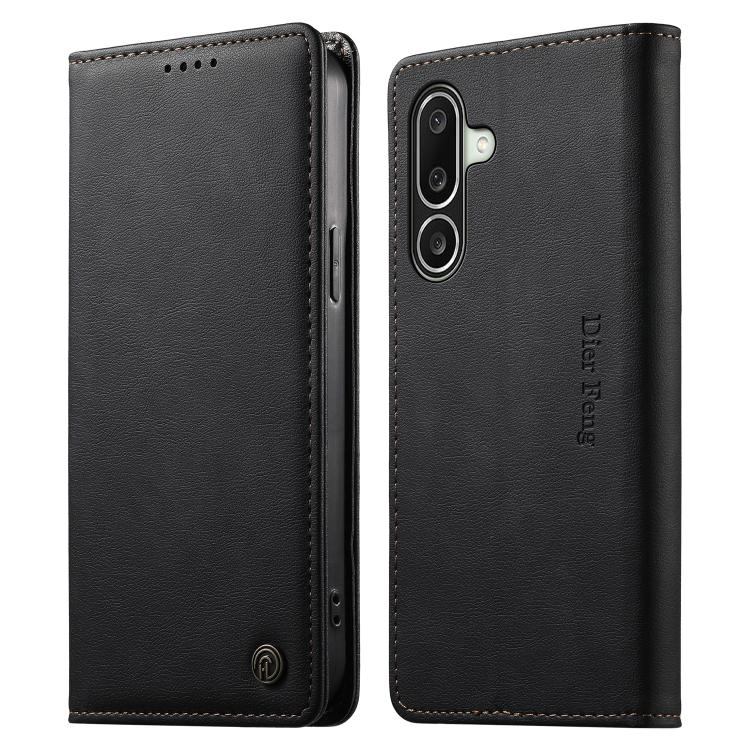 Custodia per telefono Dierfeng in pelle vegana con chiusura magnetica e protezione RFID in metallo., For Samsung Galaxy A57 5G, For Samsung Galaxy A37 5G, For Samsung Galaxy A27 5G, For Samsung Galaxy A26 / A16 / A17