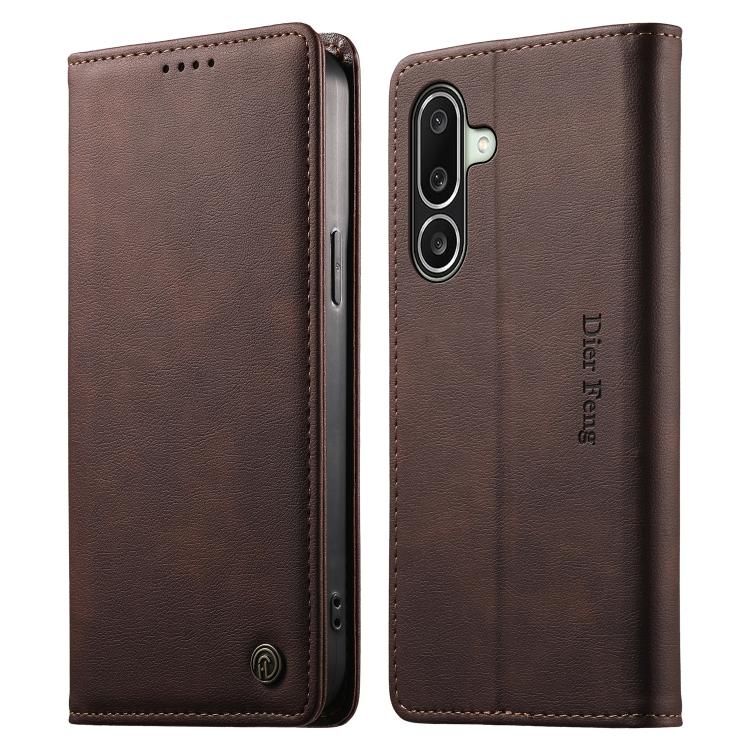 Custodia per telefono Dierfeng in pelle vegana con chiusura magnetica e protezione RFID in metallo., For Samsung Galaxy A57 5G, For Samsung Galaxy A37 5G, For Samsung Galaxy A27 5G, For Samsung Galaxy A26 / A16 / A17