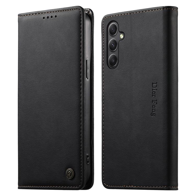 Custodia per telefono Dierfeng in pelle vegana con chiusura magnetica e protezione RFID in metallo., For Samsung Galaxy A25 5G Global, For Samsung Galaxy A24 4G, For Samsung Galaxy A14 4G / 5G, For Samsung Galaxy A34 5G