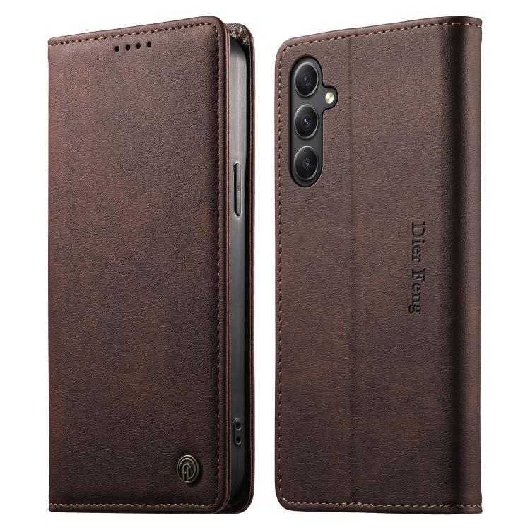Custodia per telefono Dierfeng in pelle vegana con chiusura magnetica e protezione RFID in metallo., For Samsung Galaxy A25 5G Global, For Samsung Galaxy A24 4G, For Samsung Galaxy A14 4G / 5G, For Samsung Galaxy A34 5G