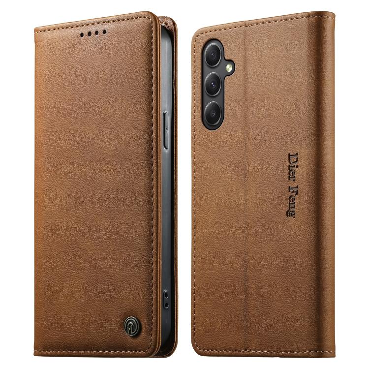 Custodia per telefono Dierfeng in pelle vegana con chiusura magnetica e protezione RFID in metallo., For Samsung Galaxy A25 5G Global, For Samsung Galaxy A24 4G, For Samsung Galaxy A14 4G / 5G, For Samsung Galaxy A34 5G