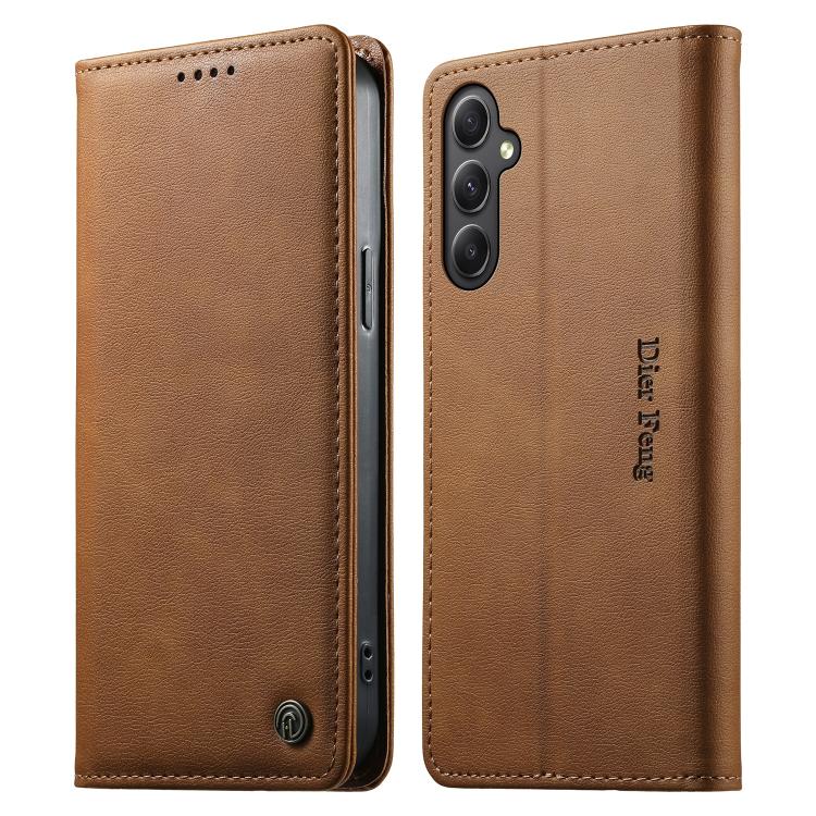 Custodia per telefono Dierfeng in pelle vegana con chiusura magnetica e protezione RFID in metallo., For Samsung Galaxy A55 5G, For Samsung Galaxy A35 5G, For Samsung Galaxy A05, For Samsung Galaxy A05s