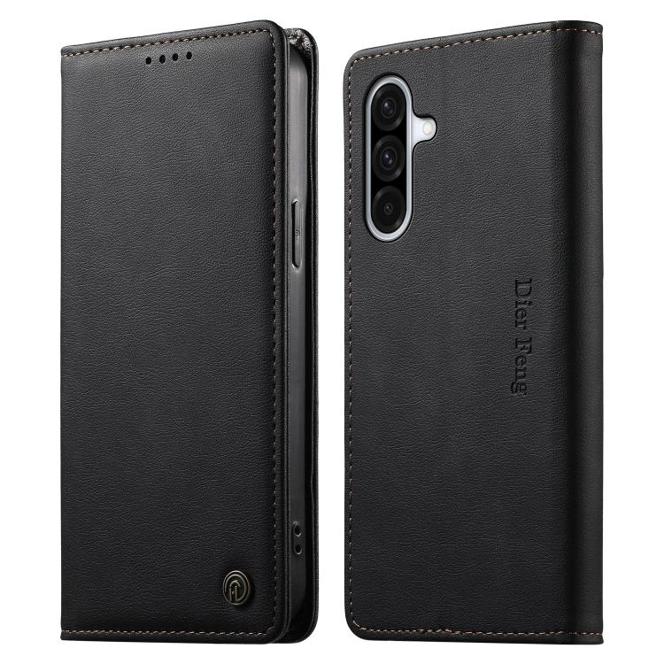 Custodia per telefono Dierfeng in pelle vegana con chiusura magnetica e protezione RFID in metallo., For Samsung Galaxy A06 / A07 4G / 5G, For Samsung Galaxy A56 5G, For Samsung Galaxy A36 5G, For Samsung Galaxy A15 4G / 5G