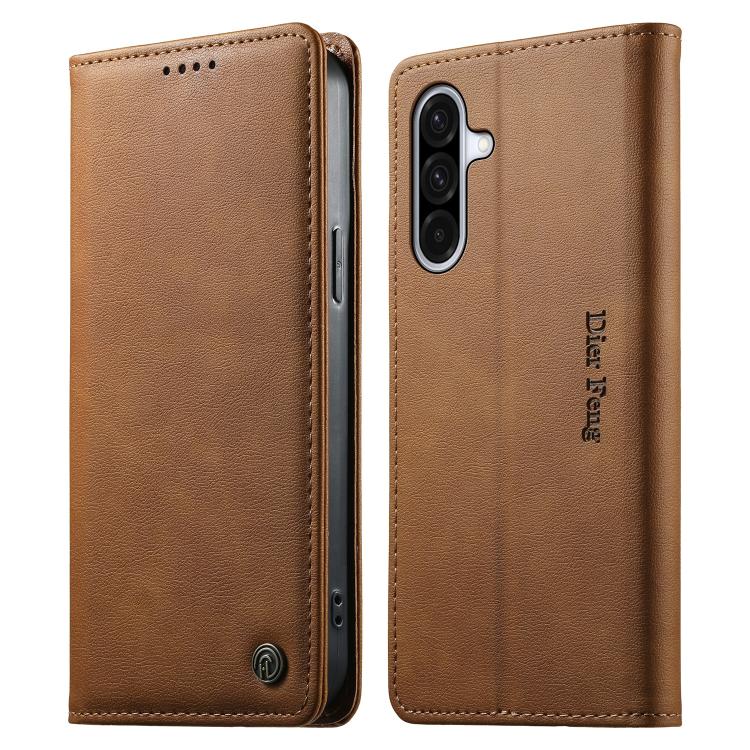 Custodia per telefono Dierfeng in pelle vegana con chiusura magnetica e protezione RFID in metallo., For Samsung Galaxy A06 / A07 4G / 5G, For Samsung Galaxy A56 5G, For Samsung Galaxy A36 5G, For Samsung Galaxy A15 4G / 5G
