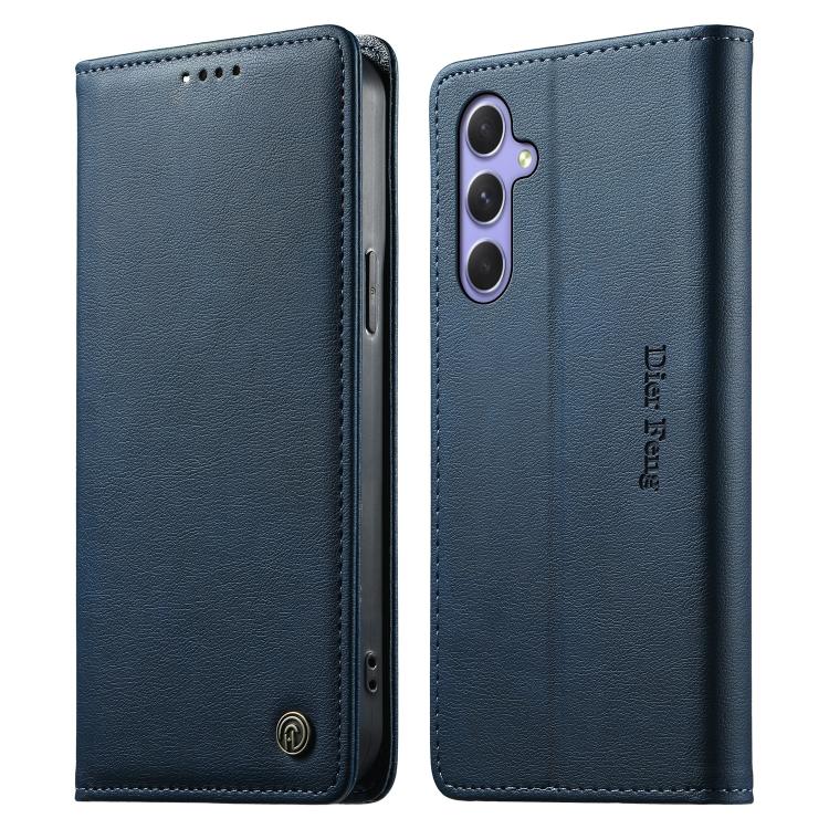 Custodia per telefono Dierfeng in pelle vegana con chiusura magnetica e protezione RFID in metallo., For Samsung Galaxy A54 5G