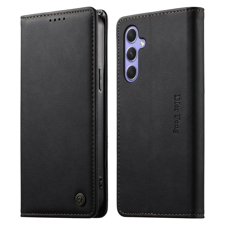 Custodia per telefono Dierfeng in pelle vegana con chiusura magnetica e protezione RFID in metallo., For Samsung Galaxy A55 5G, For Samsung Galaxy A35 5G, For Samsung Galaxy A05, For Samsung Galaxy A05s