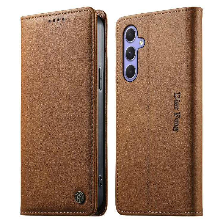 Custodia per telefono Dierfeng in pelle vegana con chiusura magnetica e protezione RFID in metallo., For Samsung Galaxy A55 5G, For Samsung Galaxy A35 5G, For Samsung Galaxy A05, For Samsung Galaxy A05s