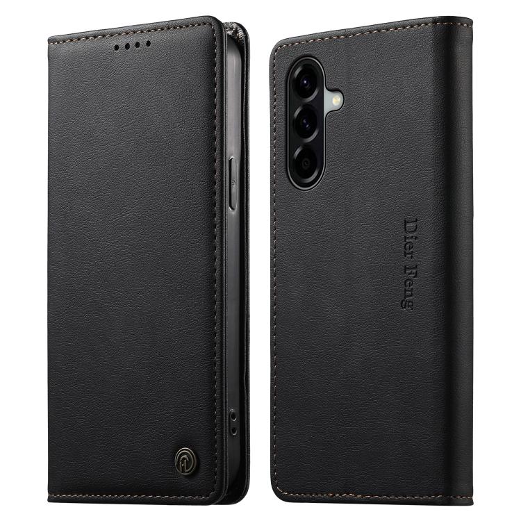 Custodia per telefono Dierfeng in pelle vegana con chiusura magnetica e protezione RFID in metallo., For Samsung Galaxy A57 5G, For Samsung Galaxy A37 5G, For Samsung Galaxy A27 5G, For Samsung Galaxy A26 / A16 / A17