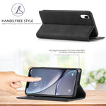 Custodia magnetica ultra-sottile in TPU e pelle per iPhone