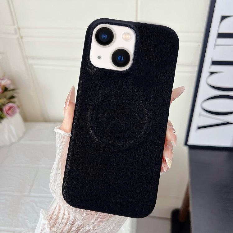 Custodia magnetica per telefono in policarbonato con finitura opaca effetto velluto e similpelle., For iPhone 13 / 14, For iPhone 14 Pro, For iPhone 14 Pro Max, For iPhone 13 Pro Max