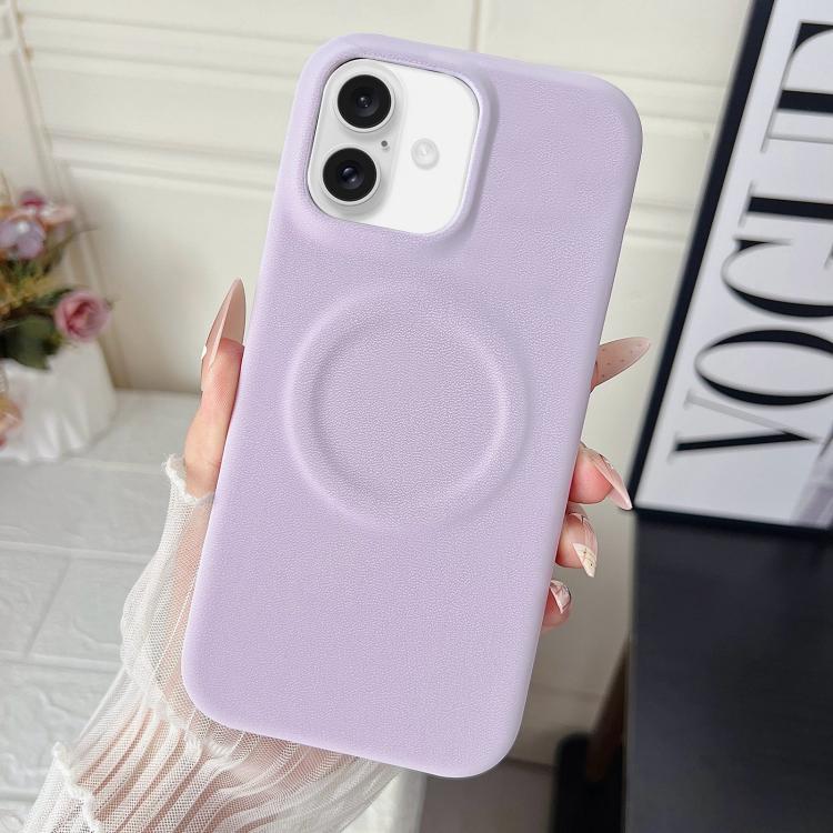 Custodia magnetica per telefono in policarbonato con finitura opaca effetto velluto e similpelle., For iPhone 16 Pro Max, For iPhone 16 Pro, For iPhone 16 Plus, For iPhone 16