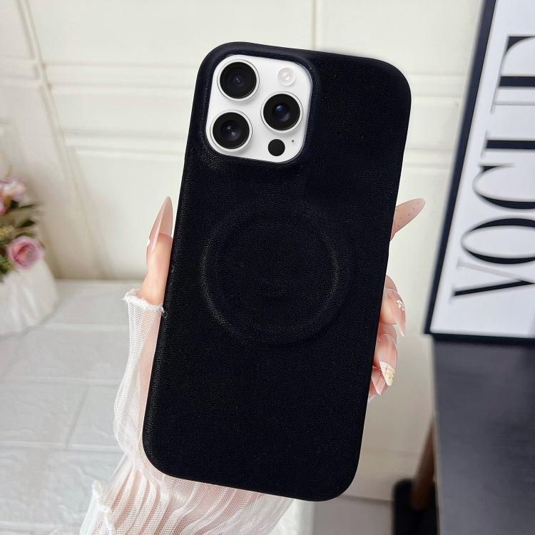 Custodia magnetica per telefono in policarbonato con finitura opaca effetto velluto e similpelle., For iPhone 16 Pro Max, For iPhone 16 Pro, For iPhone 16 Plus, For iPhone 16