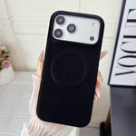 Custodia magnetica per telefono in policarbonato con finitura opaca effetto velluto e similpelle., For iPhone 17 Pro Max, For iPhone 17 Pro, For iPhone 17, For iPhone Air