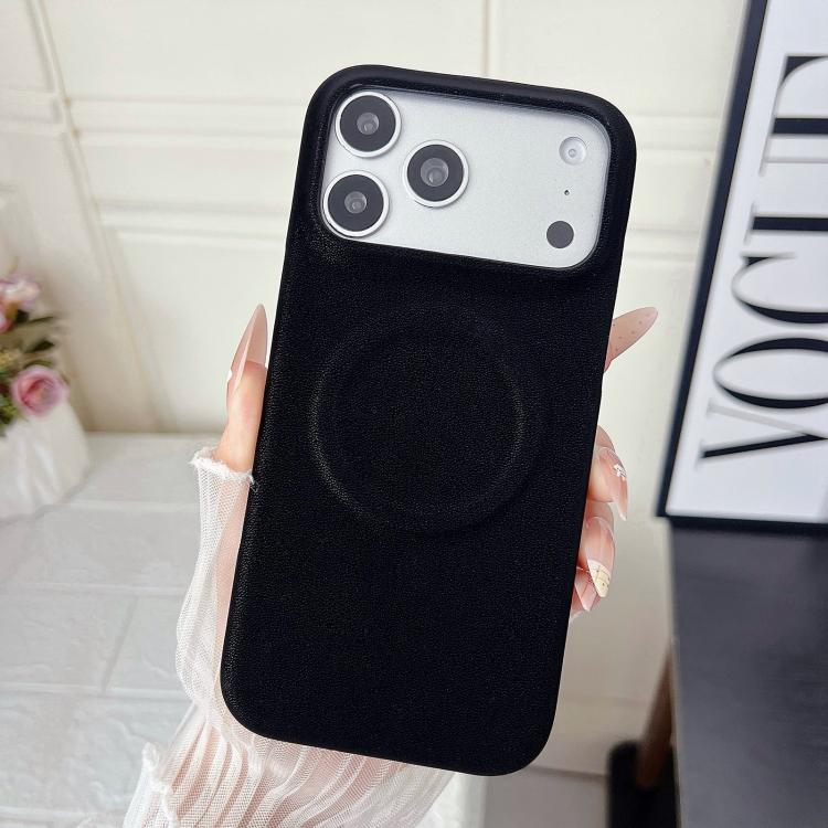 Custodia magnetica per telefono in policarbonato con finitura opaca effetto velluto e similpelle., For iPhone 17 Pro Max, For iPhone 17 Pro, For iPhone 17, For iPhone Air