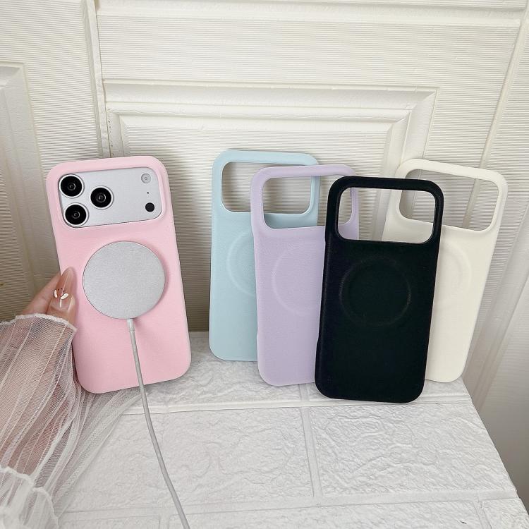 Custodia magnetica per telefono in policarbonato con finitura opaca effetto velluto e similpelle., For iPhone 17 Pro Max, For iPhone 17 Pro, For iPhone 17, For iPhone Air
