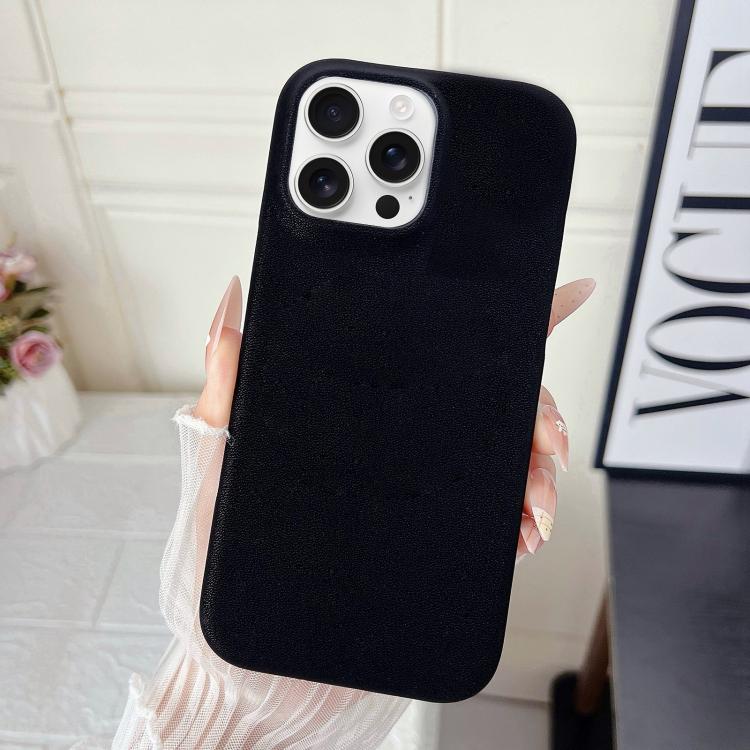 Custodia per telefono in policarbonato con finitura opaca effetto velluto e pelle vegana., For iPhone 16 Pro Max, For iPhone 16 Pro, For iPhone 16 Plus, For iPhone 16