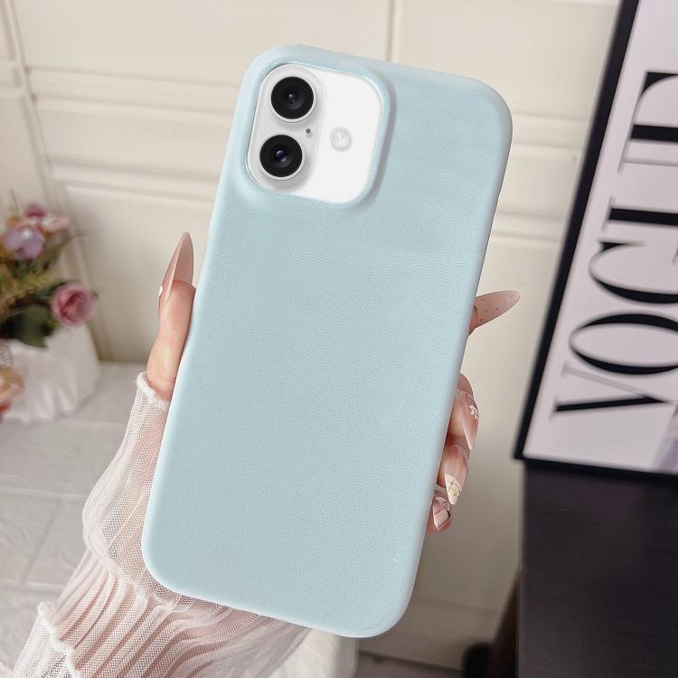 Custodia per telefono in policarbonato con finitura opaca effetto velluto e pelle vegana., For iPhone 16 Pro Max, For iPhone 16 Pro, For iPhone 16 Plus, For iPhone 16