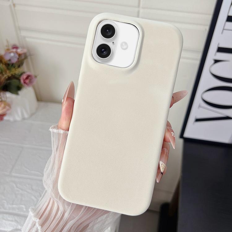 Custodia per telefono in policarbonato con finitura opaca effetto velluto e pelle vegana., For iPhone 16 Pro Max, For iPhone 16 Pro, For iPhone 16 Plus, For iPhone 16